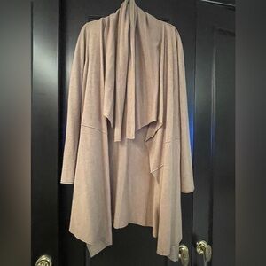 Elie Tahari Beige Camel  Open Front Cardigan Sweater 100% Cashmere 
Size L